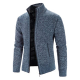 Strickjacke Mit Reißverschluss Und Stehkragen Für Herren | Winter