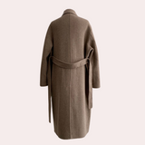 Klassischer Langer Wintermantel Für Damen | Taillengürtel