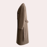 Klassischer Langer Wintermantel Für Damen | Taillengürtel