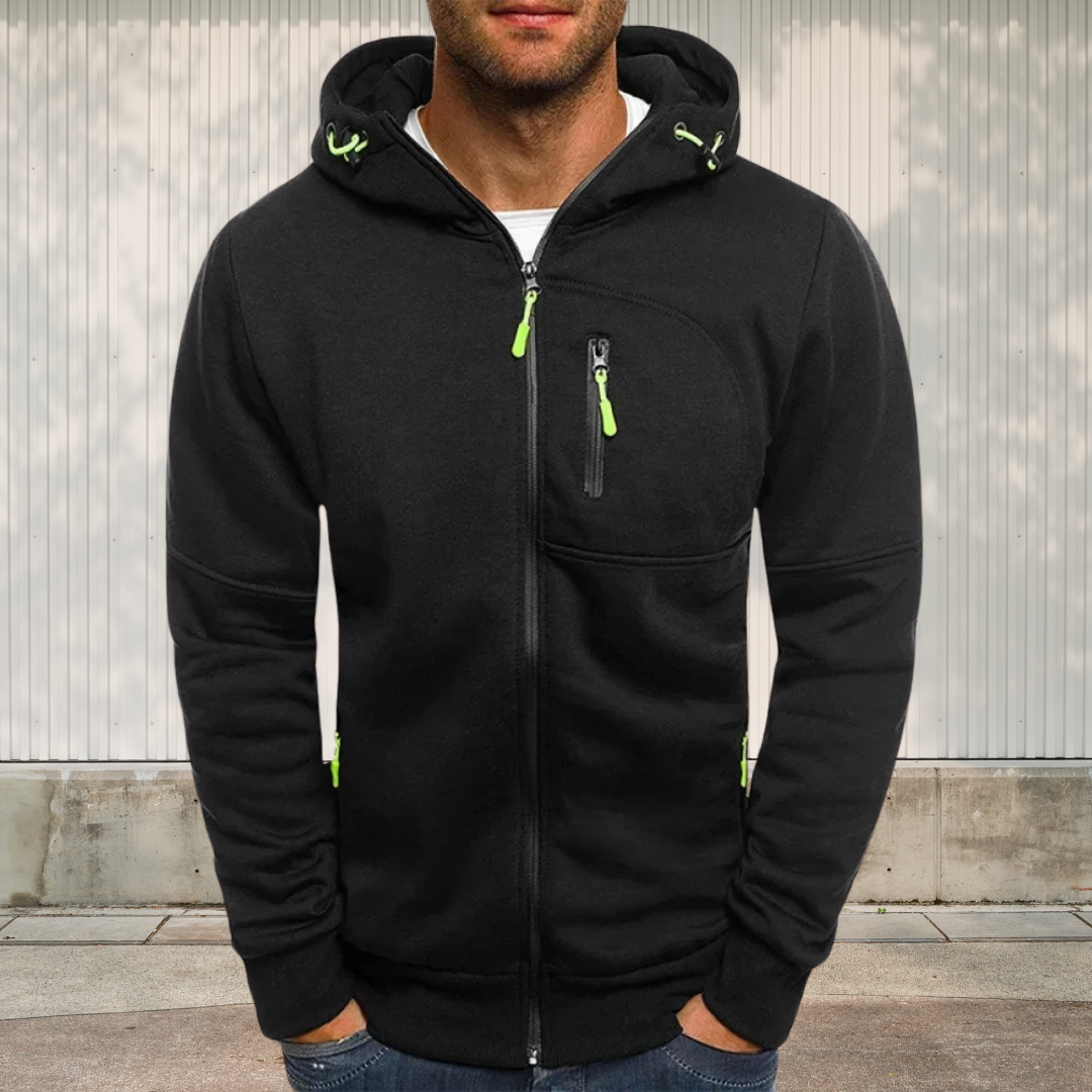 Einfache Kapuzenjacke Mit Reißverschluss Für Herren | Winter