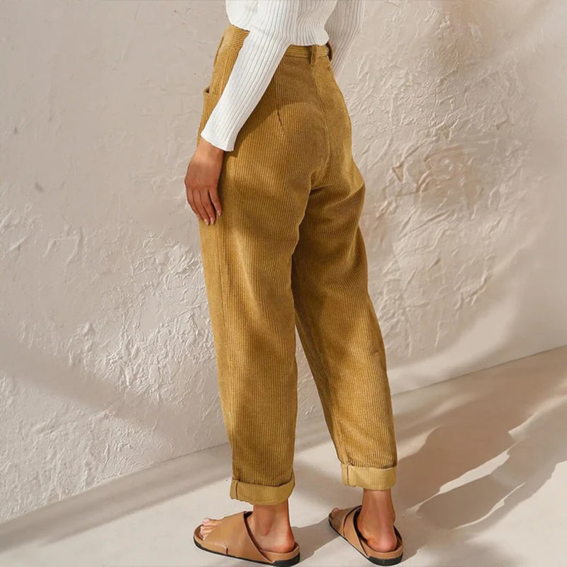 Bequeme Cordhosen Für Frauen | Hohe Taille