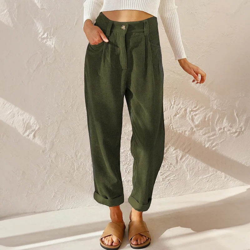 Bequeme Cordhosen Für Frauen | Hohe Taille