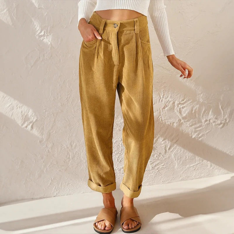 Bequeme Cordhosen Für Frauen | Hohe Taille