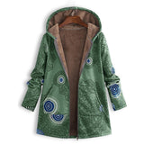 Gemusterte Damenjacke Mit Kapuze | Winter