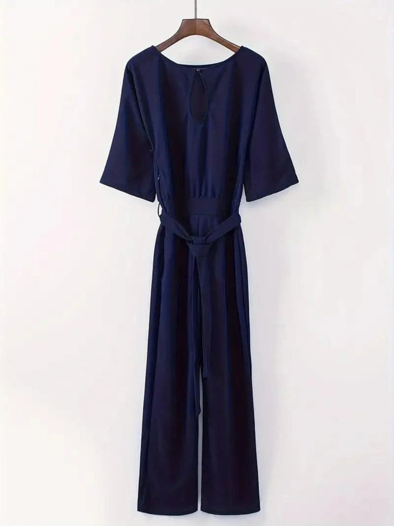 Eleganter Jumpsuit Mit Weitem Bein Für Frauen | Langarm