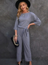 Eleganter Jumpsuit Mit Weitem Bein Für Frauen | Langarm