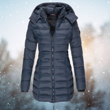 Halblanger Mantel Mit Kapuze Für Damen | Winter