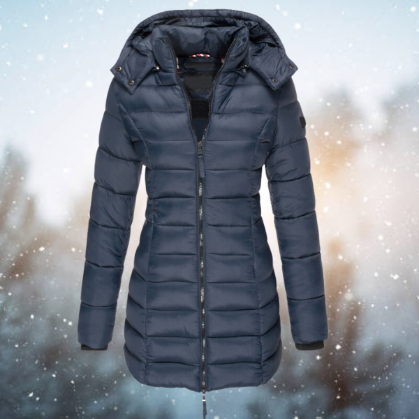 Halblanger Mantel Mit Kapuze Für Damen | Winter