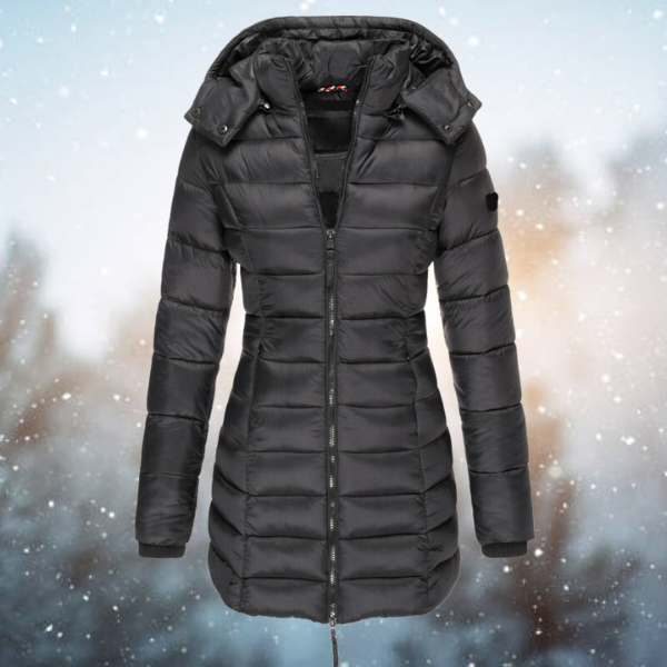 Halblanger Mantel Mit Kapuze Für Damen | Winter
