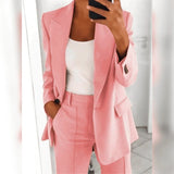 Eleganter Zweiteiliger Blazeranzug Für Frauen