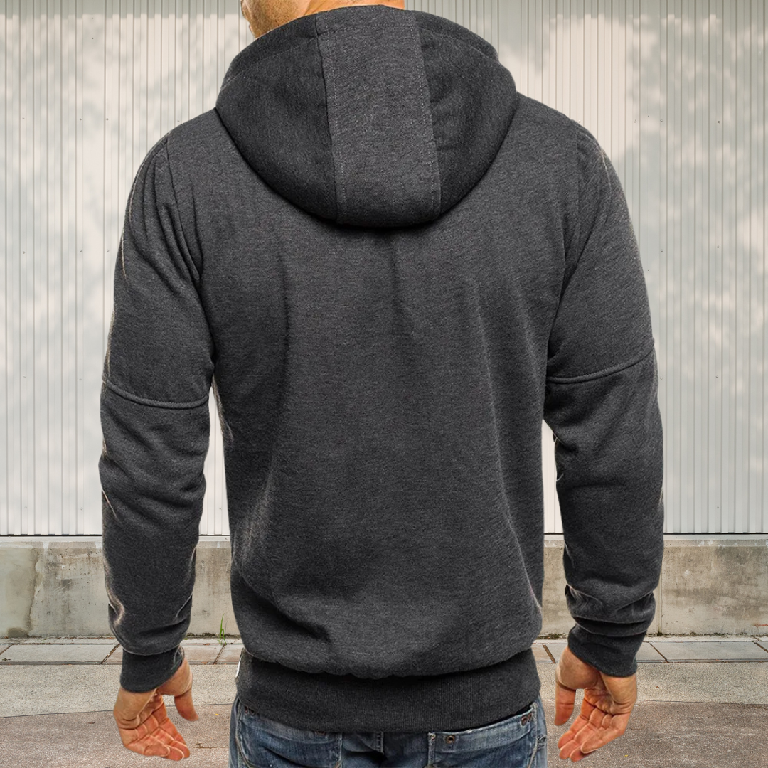 Einfache Kapuzenjacke Mit Reißverschluss Für Herren | Winter