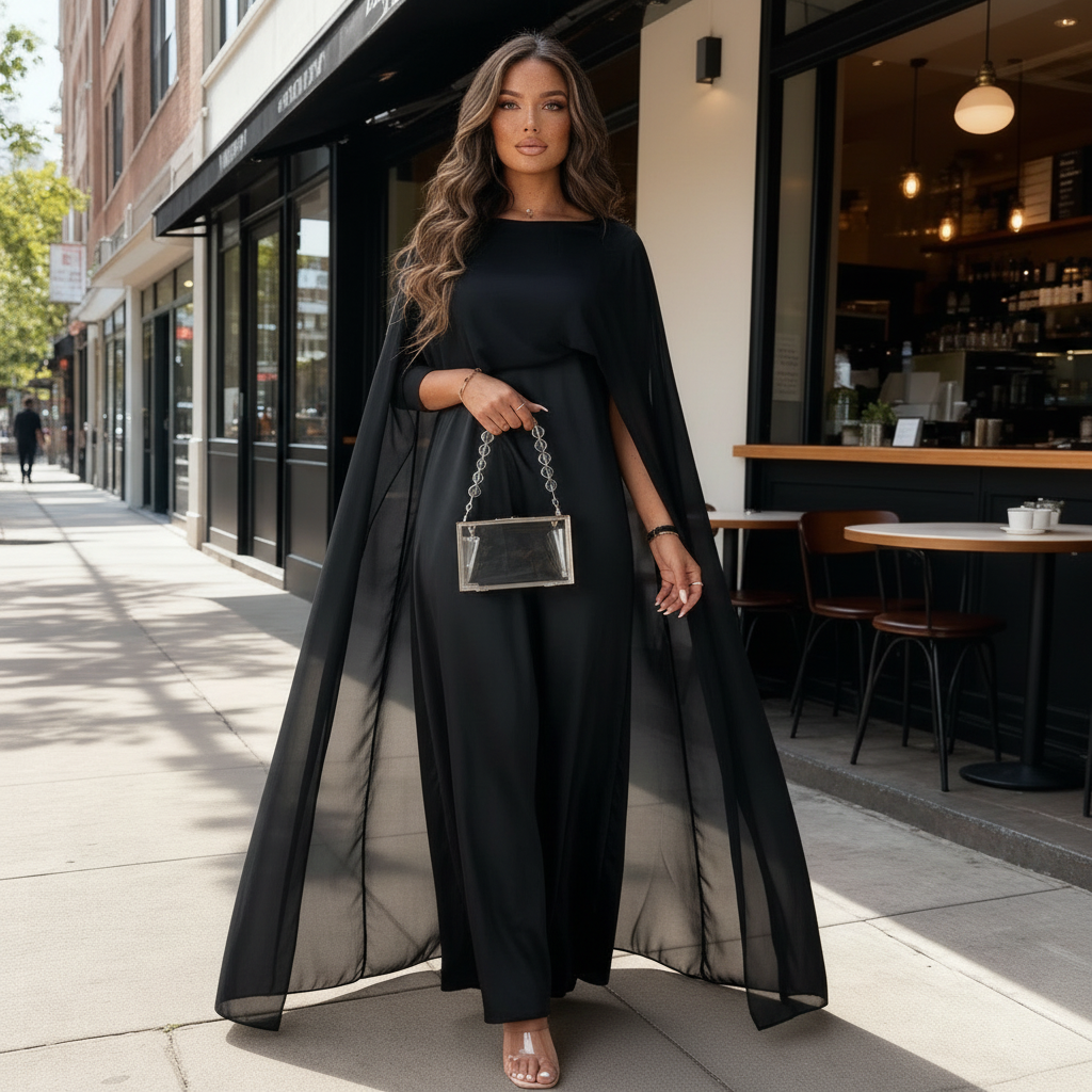 Kleid Hochzeitsgast Damen | Langes Festkleid Mit Fließender Silhouette