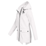 Regenjacke Mit Durchgehendem Reissverschluss Für Frauen | Mittellang
