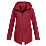 Regenjacke Mit Durchgehendem Reissverschluss Für Frauen | Mittellang