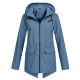 Regenjacke Mit Durchgehendem Reissverschluss Für Frauen | Mittellang