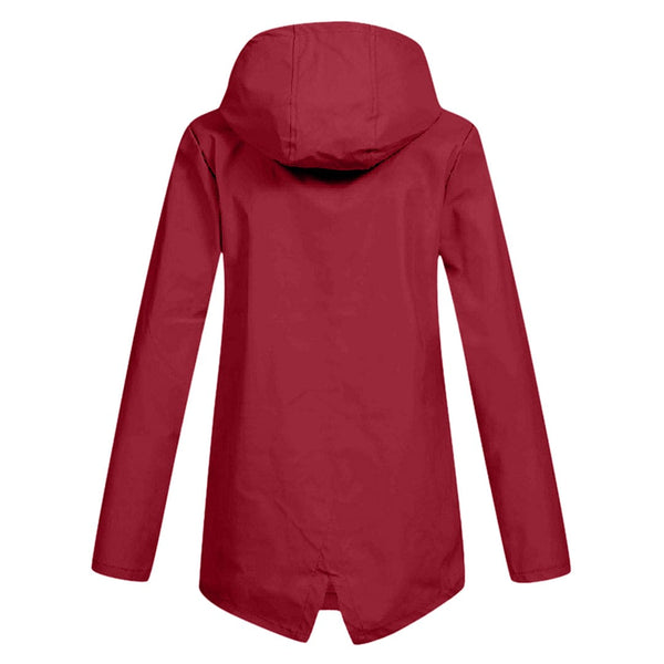 Regenjacke Mit Durchgehendem Reissverschluss Für Frauen | Mittellang