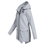 Regenjacke Mit Durchgehendem Reissverschluss Für Frauen | Mittellang