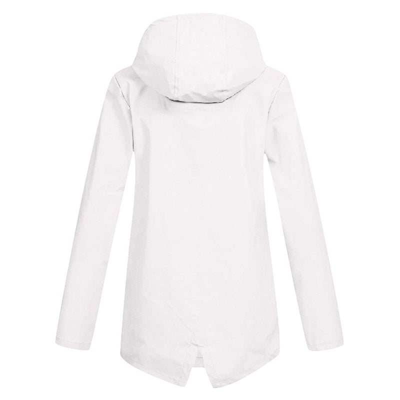 Regenjacke Mit Durchgehendem Reissverschluss Für Frauen | Mittellang