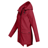 Regenjacke Mit Durchgehendem Reissverschluss Für Frauen | Mittellang