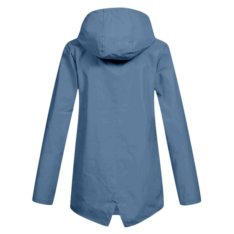 Regenjacke Mit Durchgehendem Reissverschluss Für Frauen | Mittellang