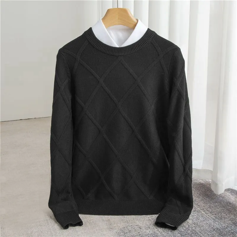 Winter-Kaschmir-Sweatshirt Mit Langen Ärmeln Für Herren | Futterdetails