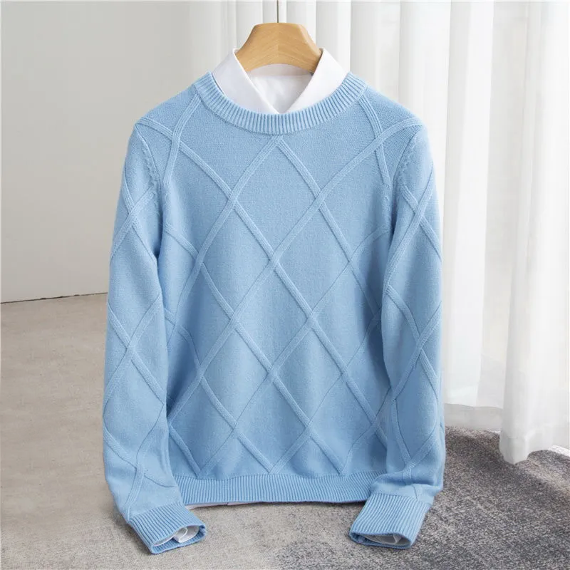 Winter-Kaschmir-Sweatshirt Mit Langen Ärmeln Für Herren | Futterdetails