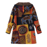 Gemusterte Damenjacke Mit Kapuze | Winter