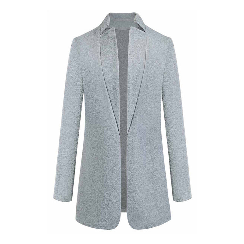 Modischer Trenchcoat Mit Geradem Schnitt Für Damen | Offene Vorderseite