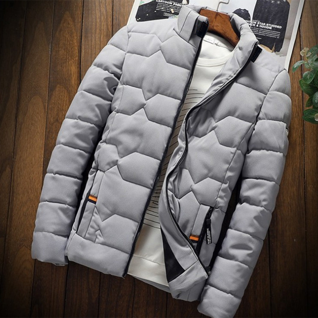 Herren Puffer Winterjacke Mit Reißverschluss | Stylisch