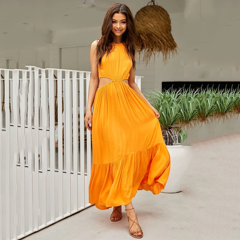 Bertil - Maxikleid mit Rüschen