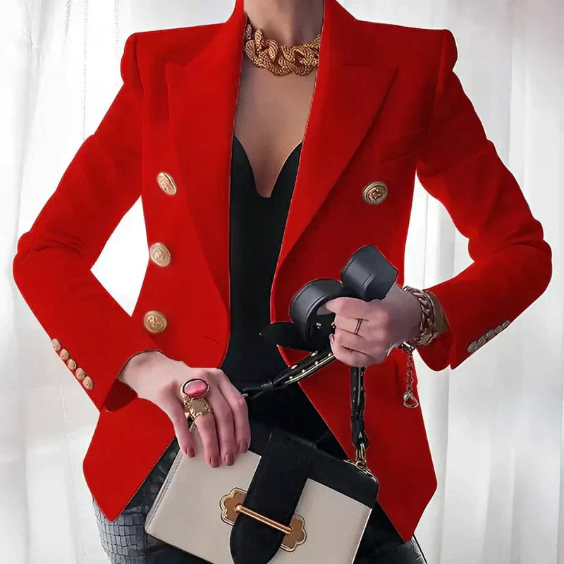 Damen-Blazer Mit Knopfdetails | Lange Ärmel