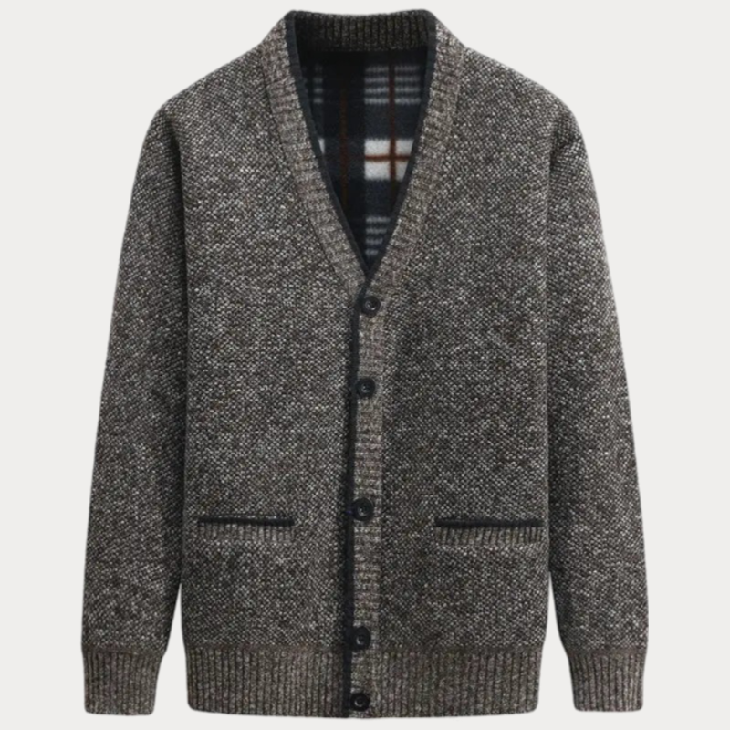Strickjacke Mit V-Ausschnitt Und Vordertaschen Für Herren | Winter