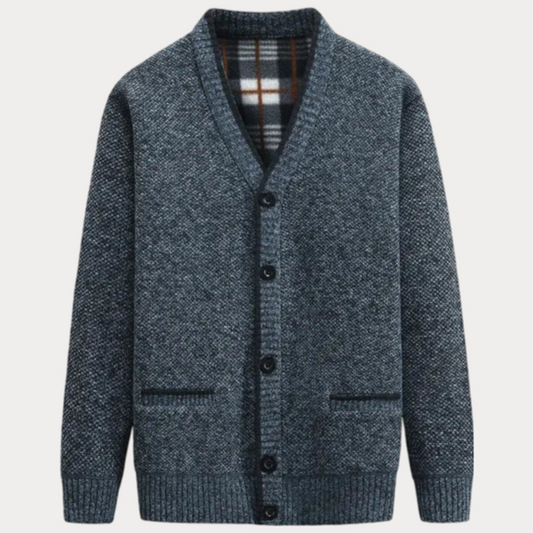 Strickjacke Mit V-Ausschnitt Und Vordertaschen Für Herren | Winter