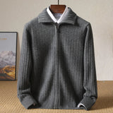 Modischer Winter Kaschmirpullover Für Herren | Mit Reißverschluss