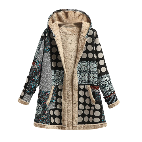 Mehrfarbige Damenjacke Mit Tasche | Langarm