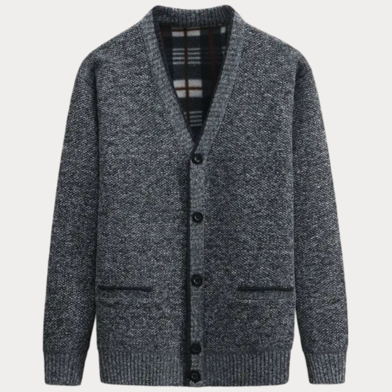 Strickjacke Mit V-Ausschnitt Und Vordertaschen Für Herren | Winter