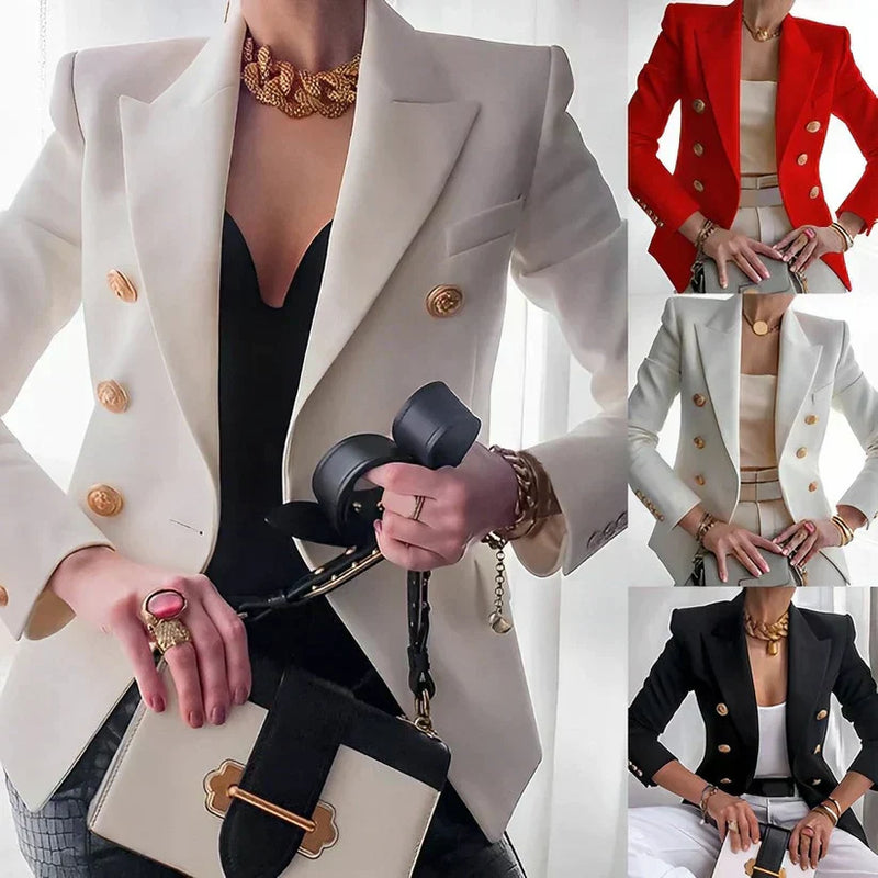 Damen-Blazer Mit Knopfdetails | Lange Ärmel