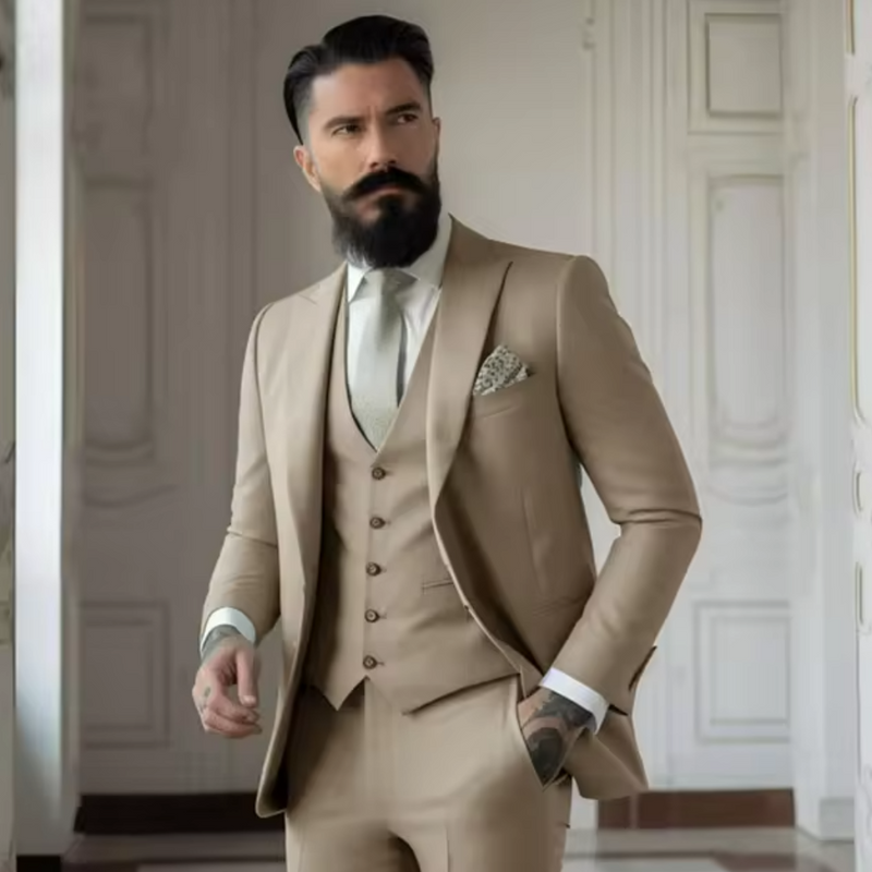 Stilvoller 3-Teiliger Anzug Für Männer | Slim Fit