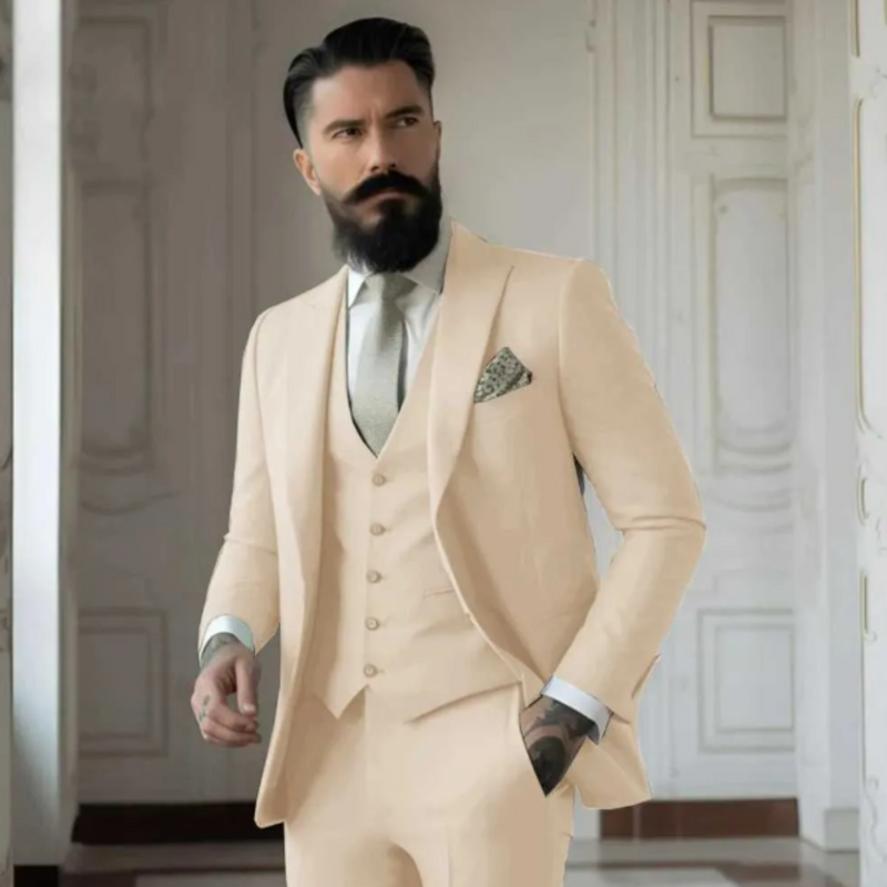 Stilvoller 3-Teiliger Anzug Für Männer | Slim Fit