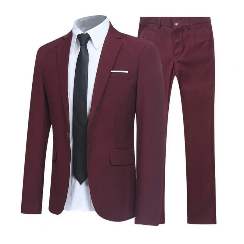 Klassischer 2-Teiliger Anzug Für Männer | Blazer & Hose
