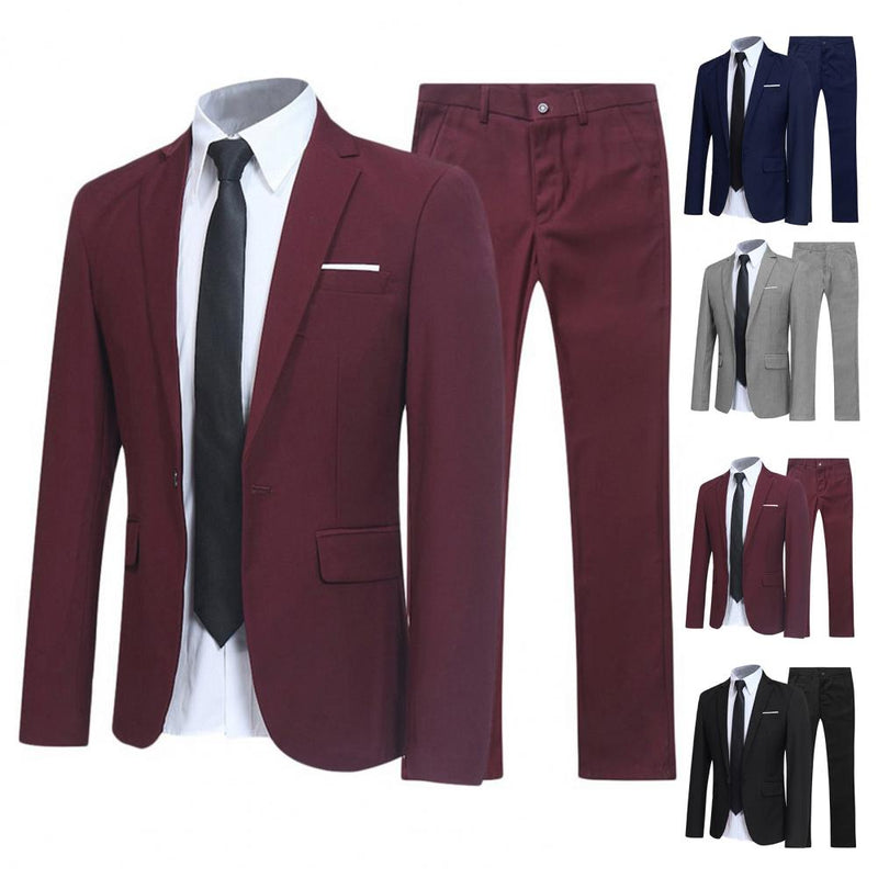Klassischer 2-Teiliger Anzug Für Männer | Blazer & Hose