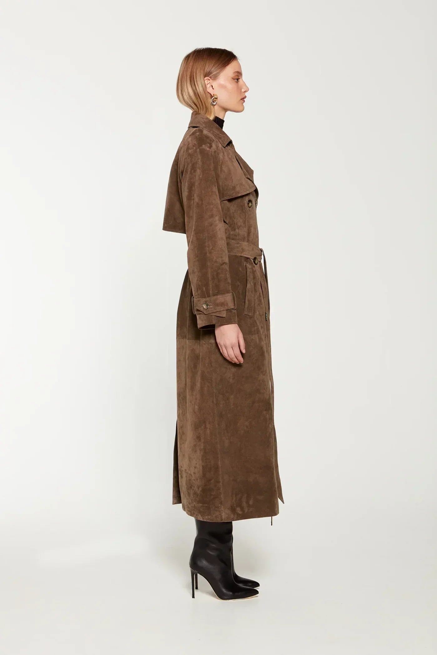 Trenchcoat Damen | Klassischer Doppelreiher Mit Bindegürtel