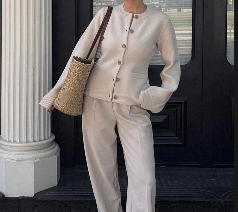 Damen Strickjacke Mit Tasche | Lange Ärmel