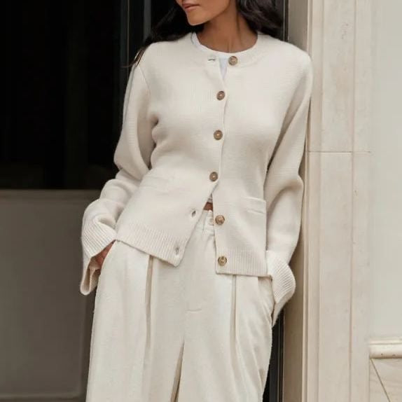 Damen Strickjacke Mit Tasche | Lange Ärmel