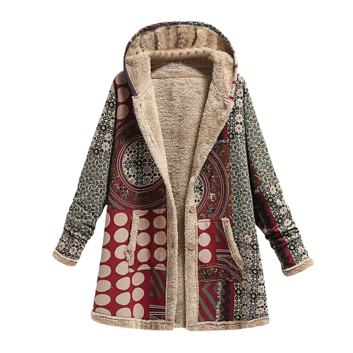 Mehrfarbige Damenjacke Mit Tasche | Langarm