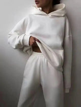 Stylisches Kapuzenpullover Und Hosen-set Für Frauen