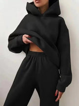 Stylisches Kapuzenpullover Und Hosen-set Für Frauen