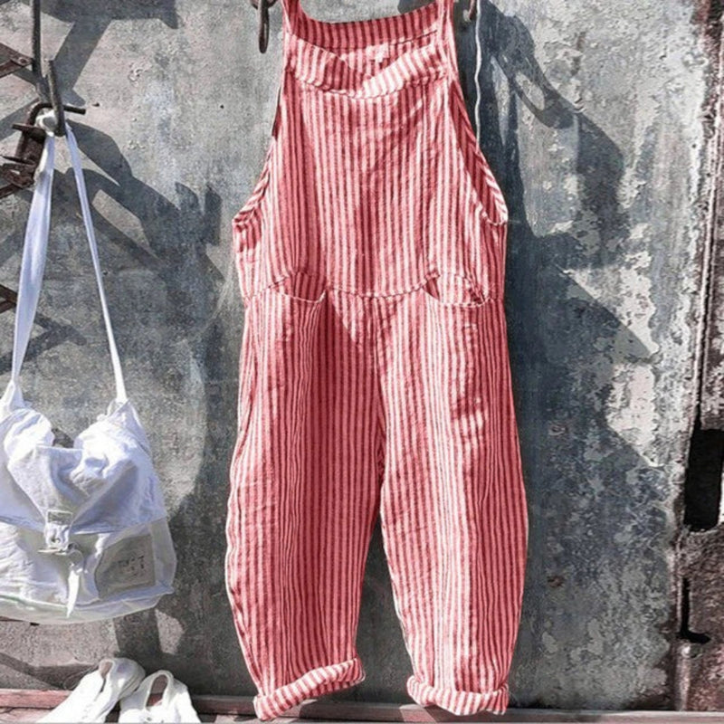 Karierter Ärmelloser Jumpsuit Für Frauen | Sommer