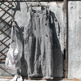 Karierter Ärmelloser Jumpsuit Für Frauen | Sommer