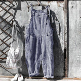 Karierter Ärmelloser Jumpsuit Für Frauen | Sommer